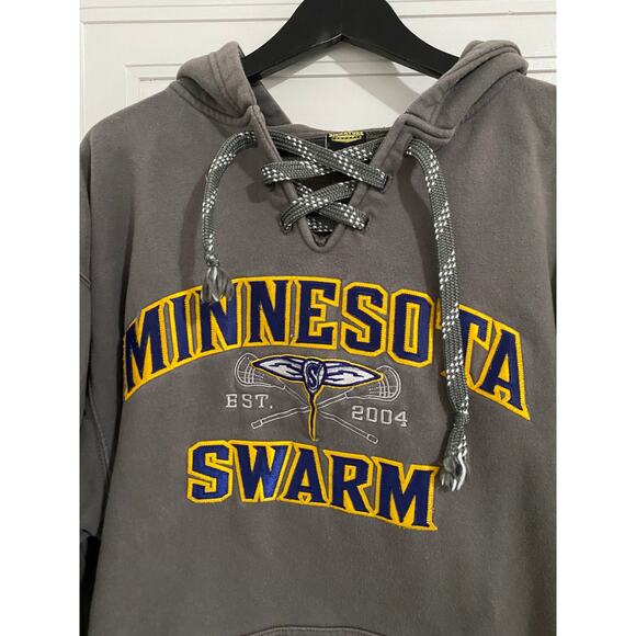 Throwback Minnesota Swarm Lacrosse Hoodie Size Large - Picture 2 of 5